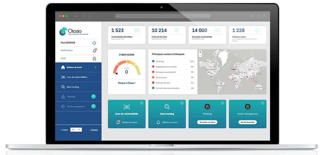 logiciel Cybersécurité Saas Otasio